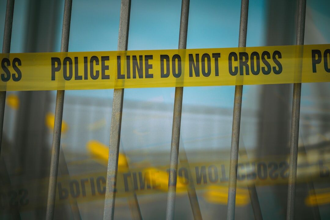 detective investigating crime scene